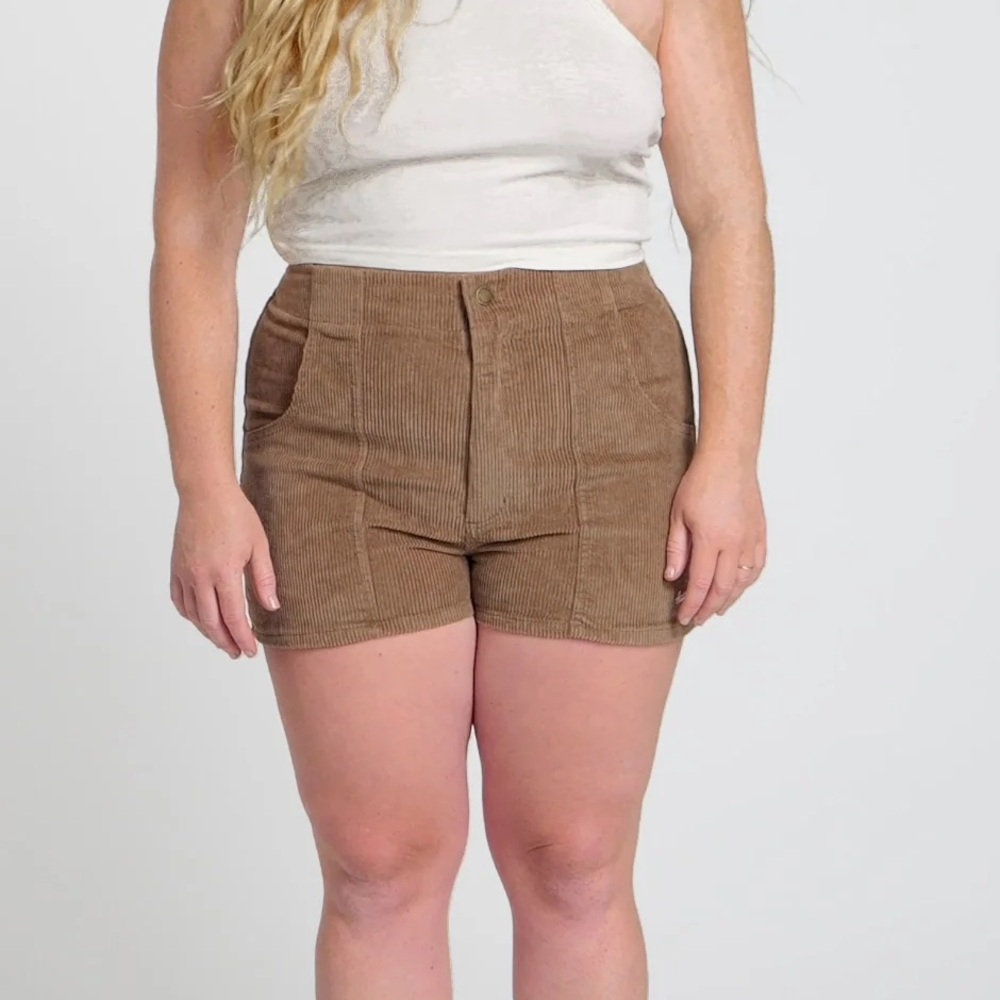 Hammies orange red corduroy shorts size 34